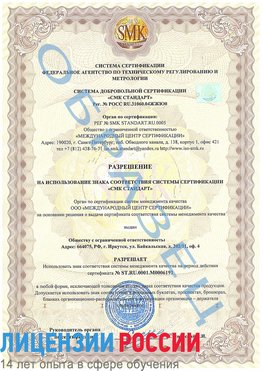 Образец разрешение Городец Сертификат ISO 50001